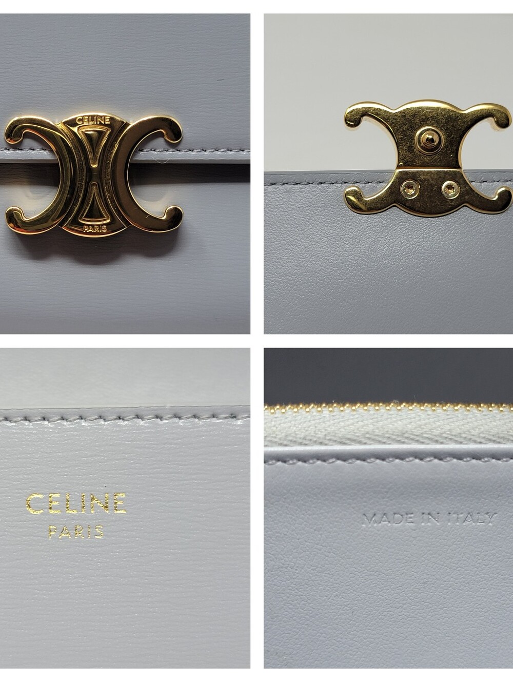 CELINE Large Triomphe Long Wallet in Shiny Calfskin - Picture 5 of 10
